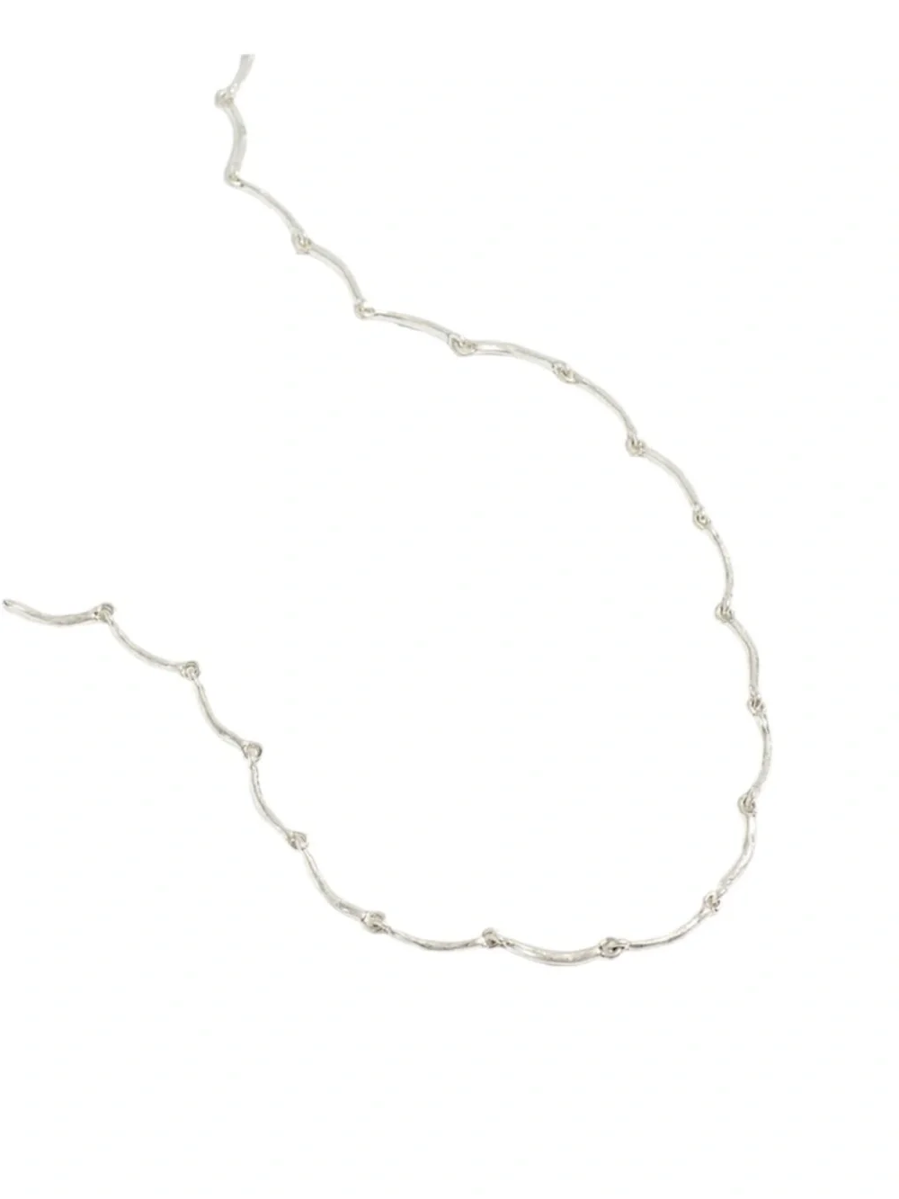 *NWOT* Madewell Silver Scalloped Chain Necklace - Picture 2 of 3
